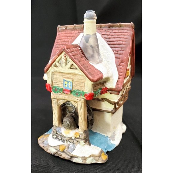 Cobblestone Corners MILLHOUSE Small Christmas Village waterwheel building 4.5"hi - Picture 5 of 7